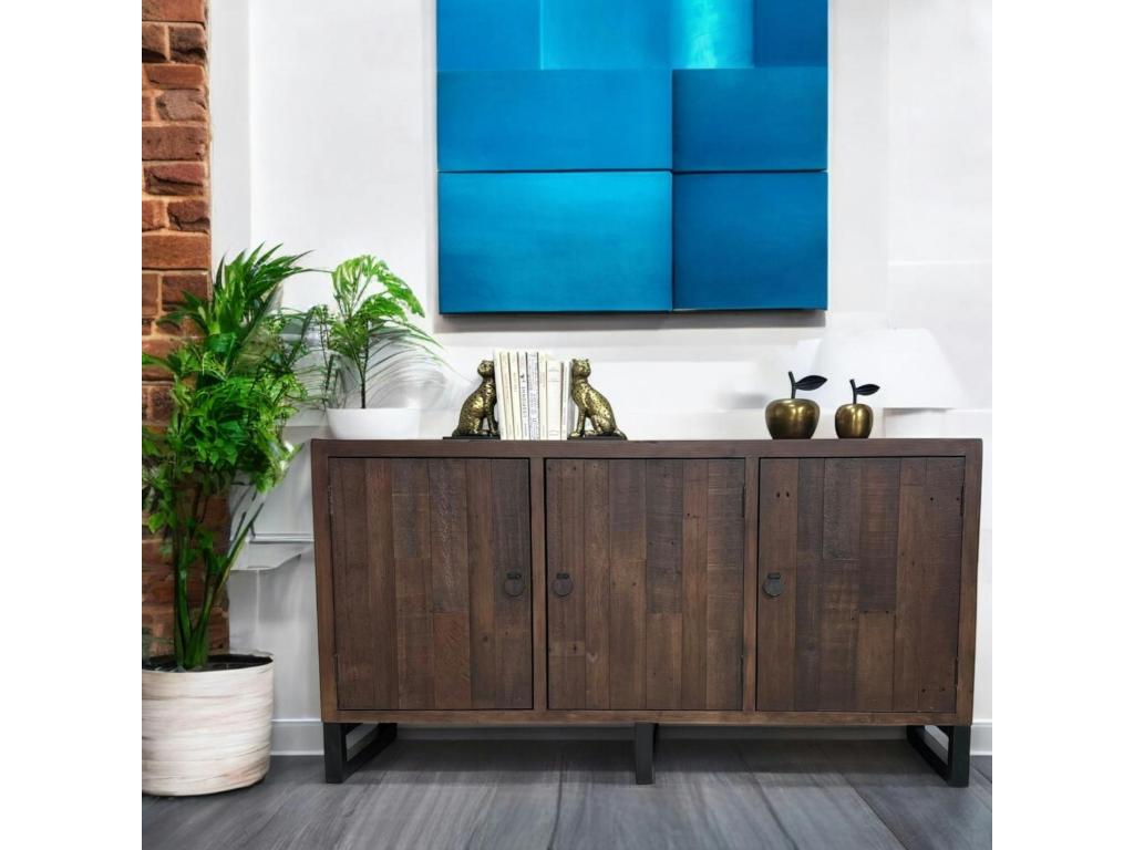 Ventoriq BVWY58395 3-Door Recycled Wood Buffet