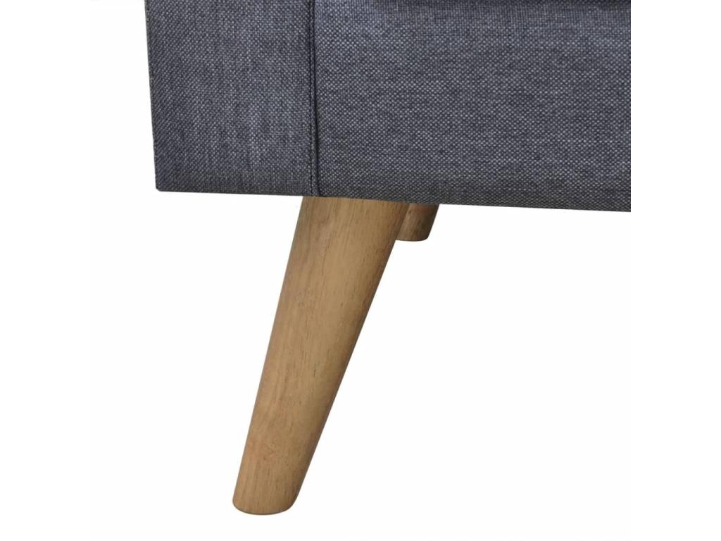 2-seater sofa in grey fabric, 116x70x73 cm, 02 0020185 WTSG29553