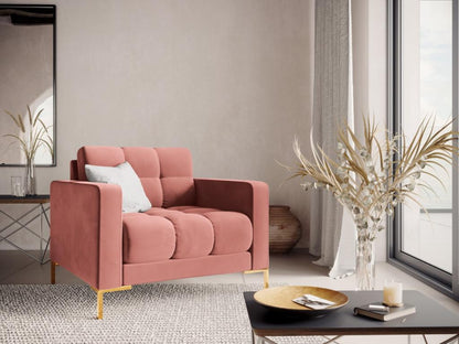 Ventoriq - Ventoriq armchair in pink velvet - 87x92x75cm QJQD36820