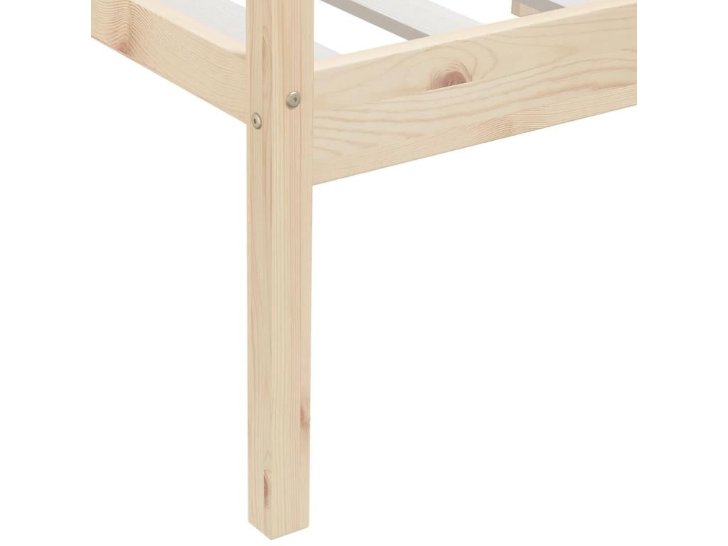 Solid pine wood bed frame 90x200 cm ZSXJ17909