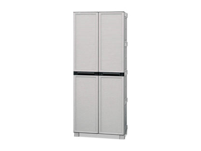Ventoriq Outdoor Cabinet, Multipurpose Cabinet, Laundry Cabinet, Outdoor Cabinet, Made in Italy, Light Grey, 70x39x172 cm, OQDW47638