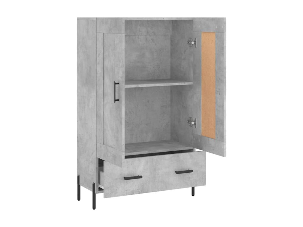 High sideboard, concrete grey, 69.5x31x115 cm, engineered wood, SGKP15999