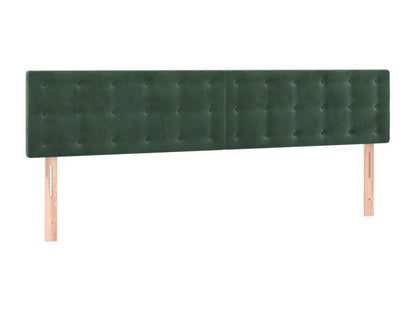 Upholstered bed base with mattress and LED lighting, Dark Green, 160x200 cm, Velvet, GNGO89627