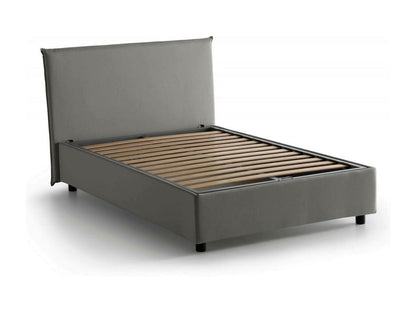 Ventoriq double bed with storage bed and fabric upholstery, Made in Italy, front opening, suitable for a 120x190 cm mattress, grey, HJVK01154