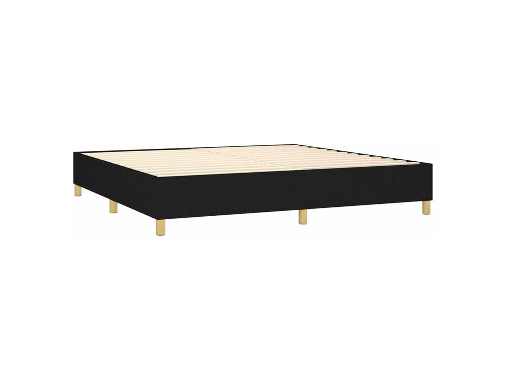 Lumenao bed base with black mattress 200x200 fabric NMBD31258