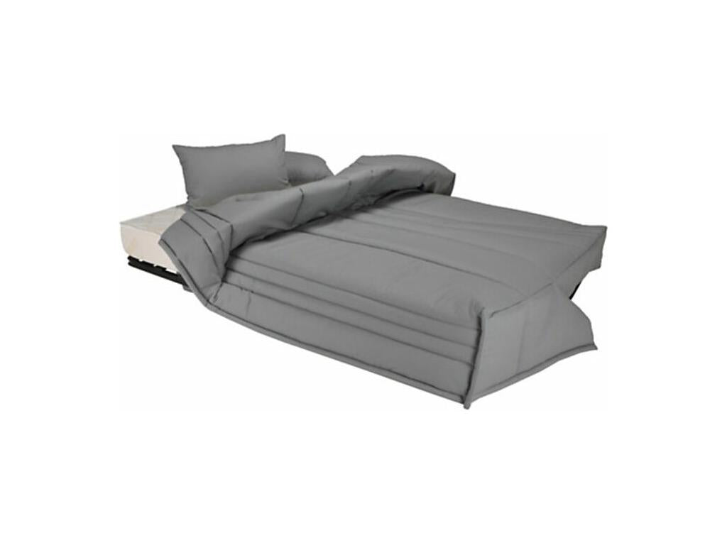 Sofa click-clack fabric sofa with storage, Sofaconfort 17cm Ventoriq mattress, 193cm - Dark mottled grey BEDS92173