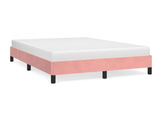 Pink bed frame 140x190 cm Velvet ICKL03554
