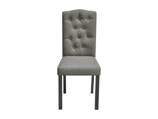 Set of 6 grey fabric dining chairs XEUR39976