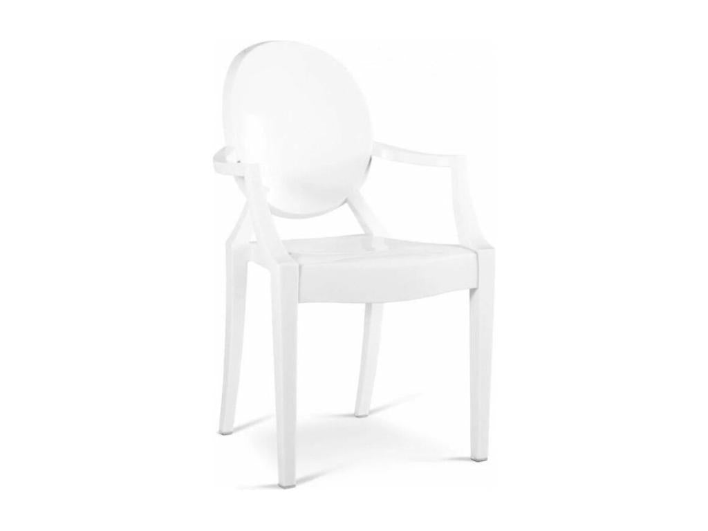 Designer armchair in transparent or opaque polycarbonate - Ventoriq Collection - White UAIE97046