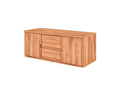 VENTO - Low chest of drawers with drawers in heart beech wood with a natural oil finish LOLJ16631