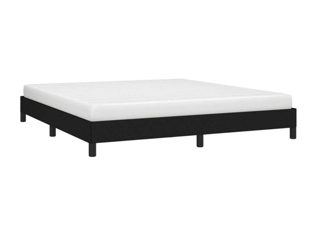 Black bed frame without mattress, 160x200 cm, fabric, UQHF76952