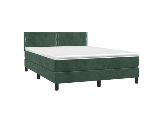 Ventoriq bed base with LED mattress, dark green, 140x200 TFTB33866