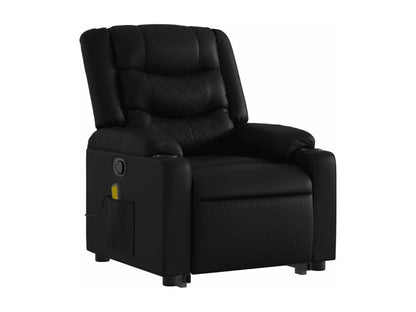 Black Faux Leather Massage Recliner Chair STNC00756
