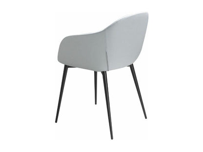 Velvet and eco-leather chair with black steel legs, Boislis - Set of 2 - Color Boislis 30 FDTY29443