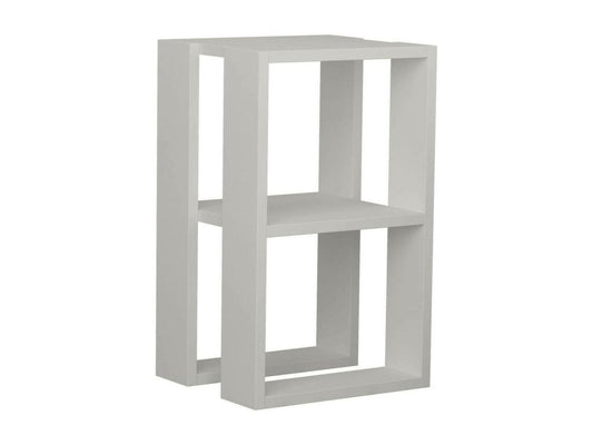 Boislis Bedside Table, Low Chest of Drawers, Nightstand, Bedside Shelf, 30x30x55 cm, White, DOJH05651
