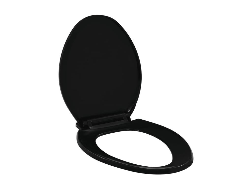 Toilet seat with black closing mechanism, 47x35x5 cm, 02 0002911 MTJN79983