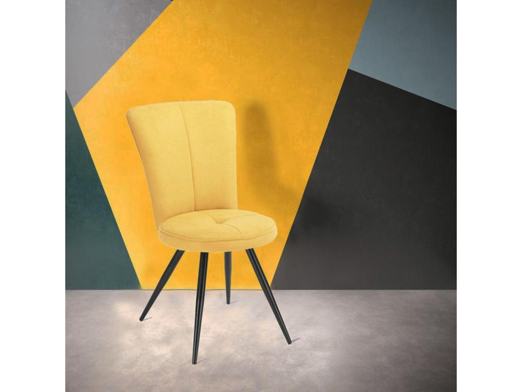 Lumenao - Set of 2 Yellow Padded Chairs QXNK28183