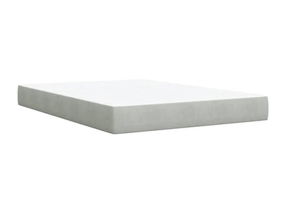 Boislis bed base and light grey 160x200cm velvet mattress XZNO80855