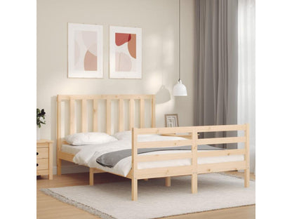 Bed frame with headboard 120x200 solid wood GQEH26746