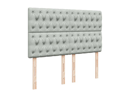 Ventoriq bed base and mattress, light grey, 160x200cm, velvet, LEMC97681