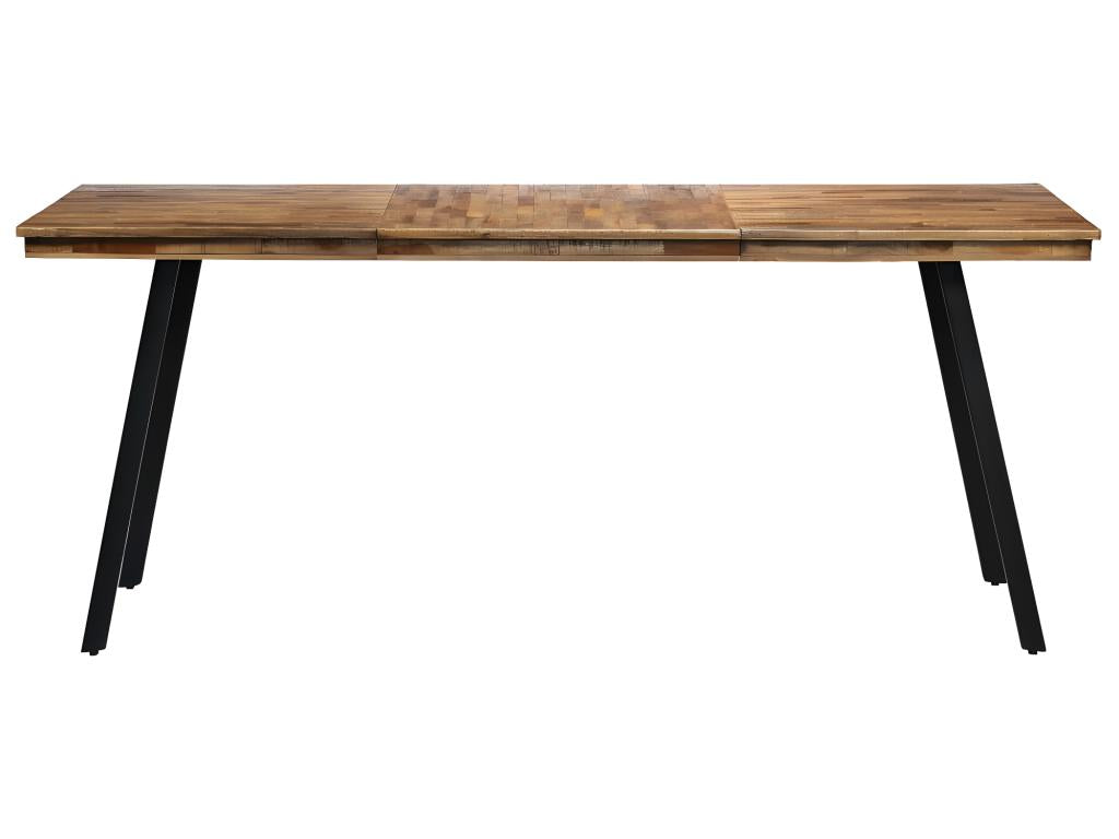 Recycled teak and steel dining table 180x90x76 cm IERC67698