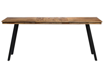 Recycled teak and steel dining table 180x90x76 cm IERC67698