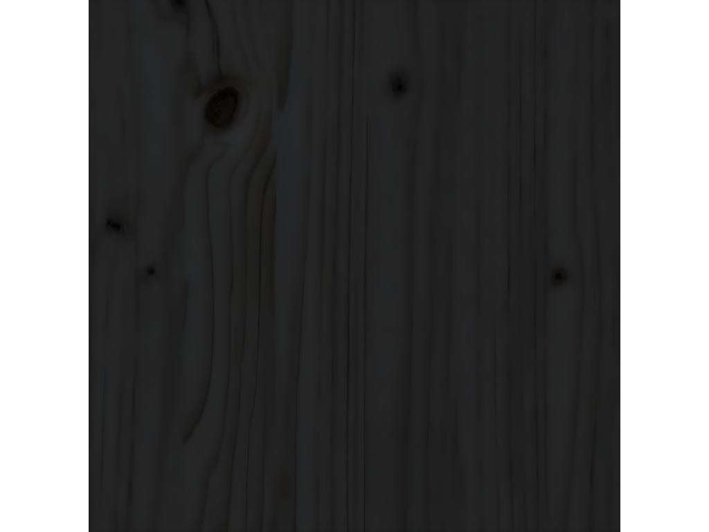 Black Headboard 126x4x100 cm Solid Pine Wood BSOH05787