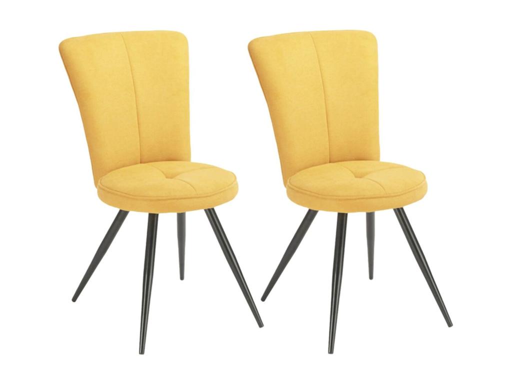 Lumenao - Set of 2 Yellow Padded Chairs QXNK28183