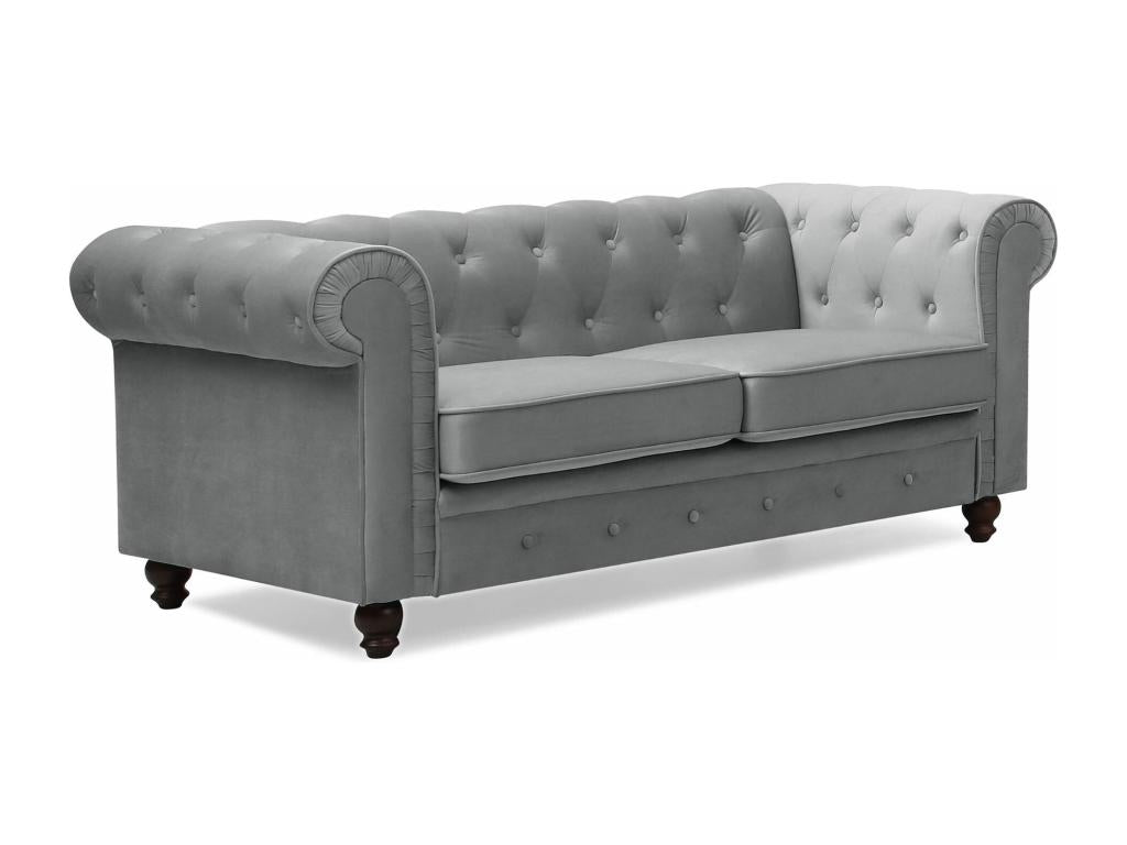 Ventoriq 2-Seater Velvet Sofa 157cm Silver BEWX31506