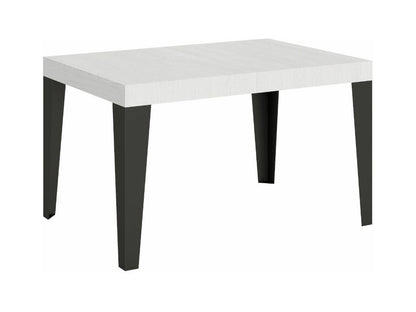 Ventoriq Extendable Dining Table - White - Ventoriq Base and Support - 2 Slim Extension Leaves - Extendable Width 130 to 234cm PZCL41432