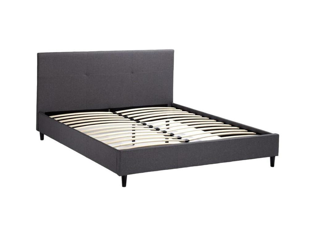 160x190cm double bed in fabric with slatted base by Ventoriq LBIN07487