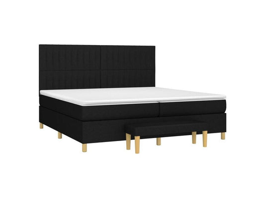 Lumenao bed base with black mattress 200x200 fabric NMBD31258