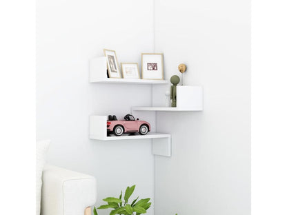 Corner wall shelf, white, 40x40x50 cm, HNLE05902