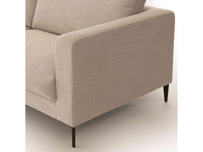 Beige mottled fabric 3-seater sofa FNXL86054