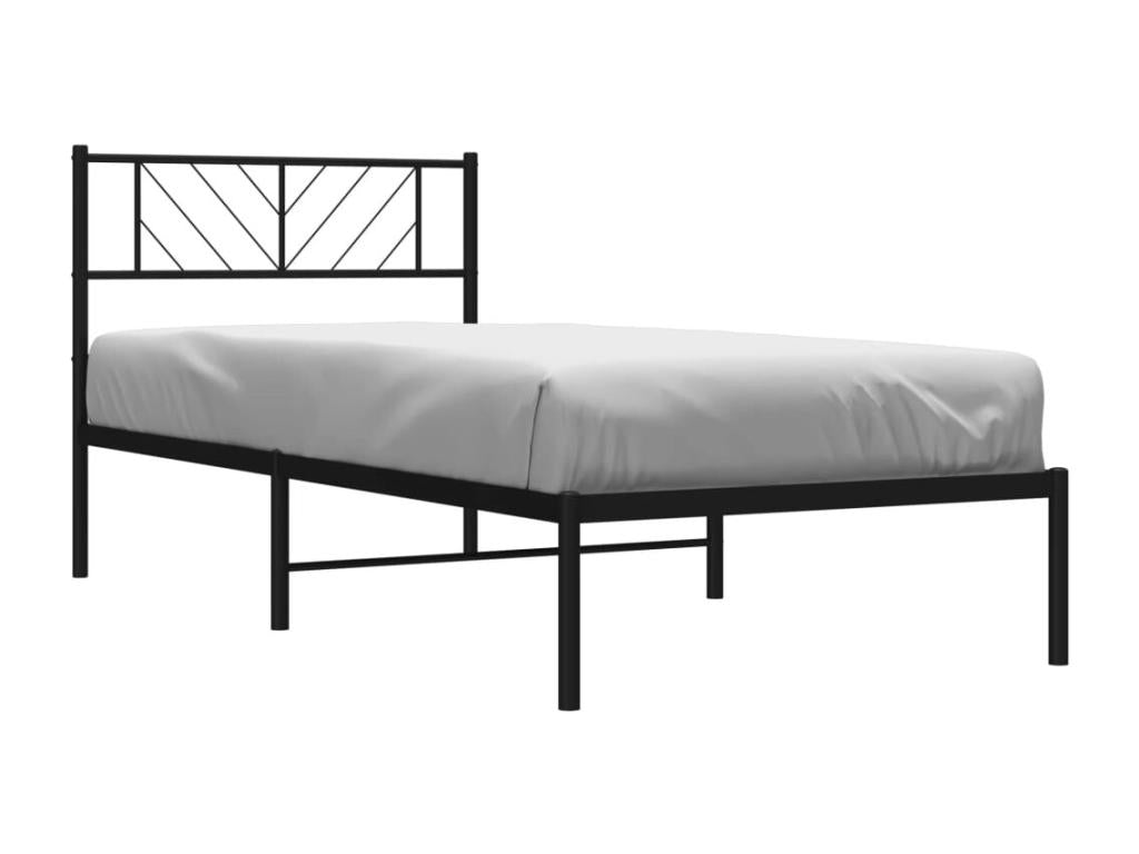 Metal bed frame with black headboard 90x200 CJDY53504