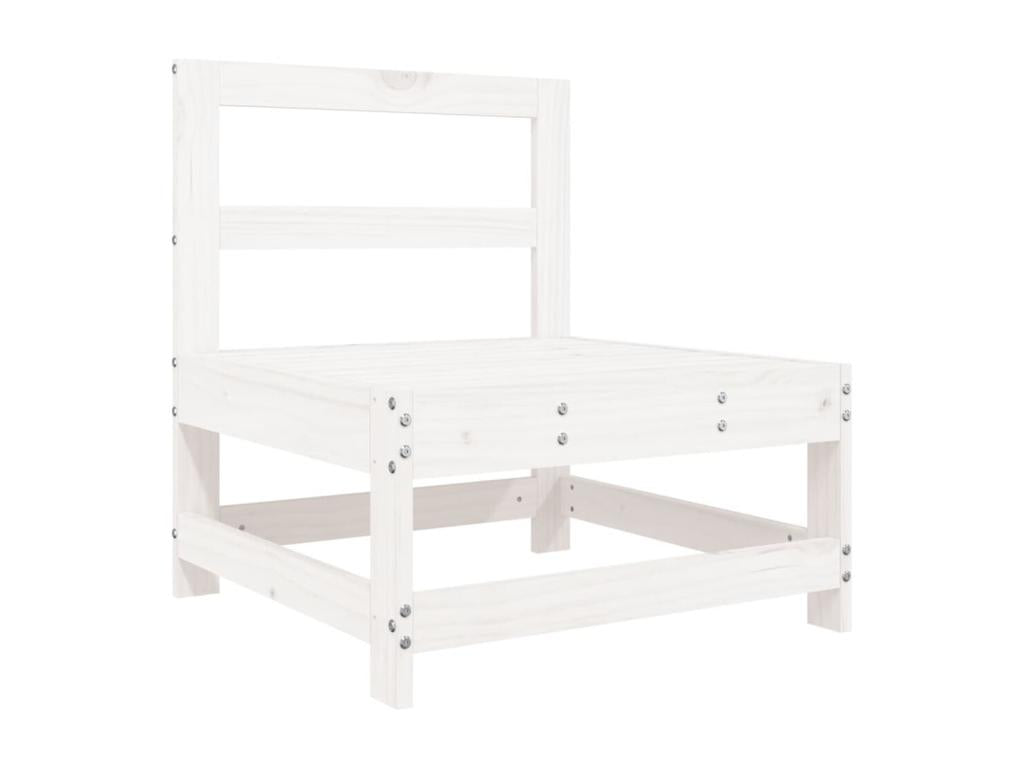 7-piece garden furniture set, white, solid pine wood SCKQ39118
