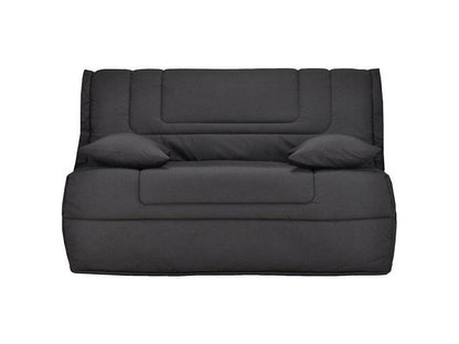 Ventoriq 12cm Fabric Sofa Bed with Mattress, 140x190cm, Bounty Style - Dark Grey - Storage Compartment XJCT86395
