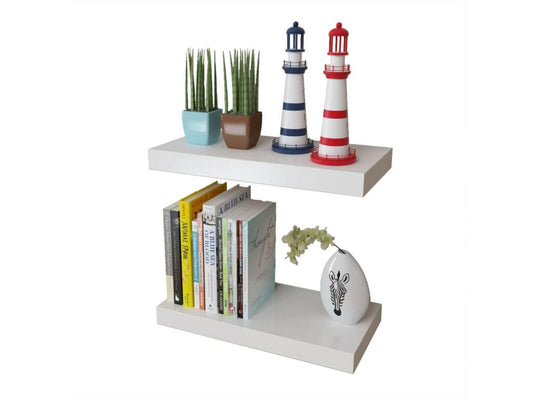 Wall shelves, 4 pcs, White, 40 cm, BUCC52925