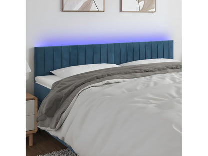 Dark Blue LED Headboard 200x5x78/88 cm Velvet ENJF75830