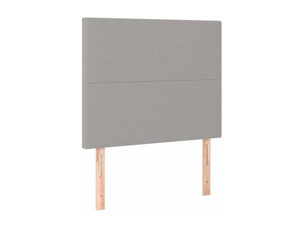 Ventoriq bed base with light grey mattress 90x200 Fabric FCYI23425