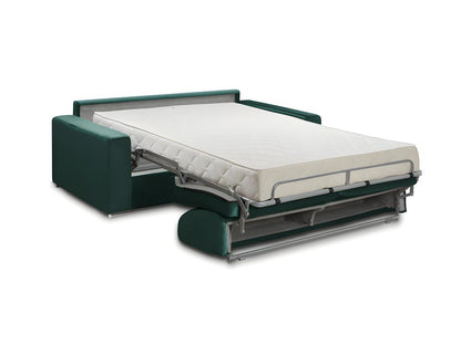 4-seater express convertible sofa in fir green velvet - 160 cm sleeping area - 18 cm mattress Ventoriq OFEQ99806