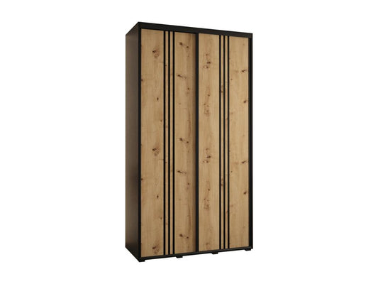 Boislis 6 Sliding Door Wardrobe 235.2/140/60 2 Doors Black/Boislis/Black MFOG99338