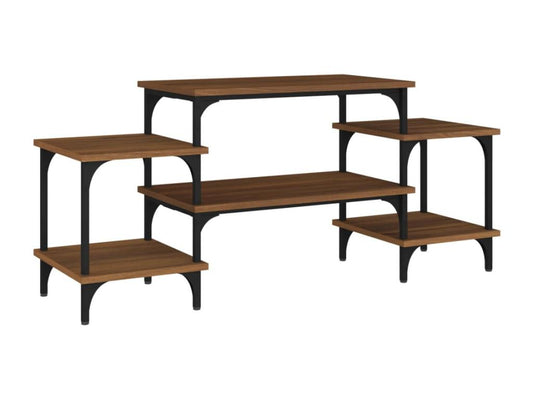 Brown Oak TV Stand 117x35x52 cm Engineered Wood FGMA03170