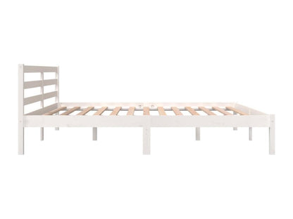 Bed frame Solid pine wood 180x200 cm White Super Ventoriq FTZI81837