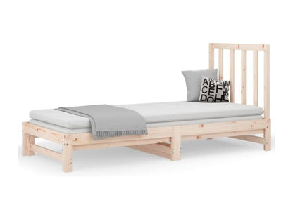 Sliding bed 2x 90x190 cm Solid pine wood 10 NWBG94409