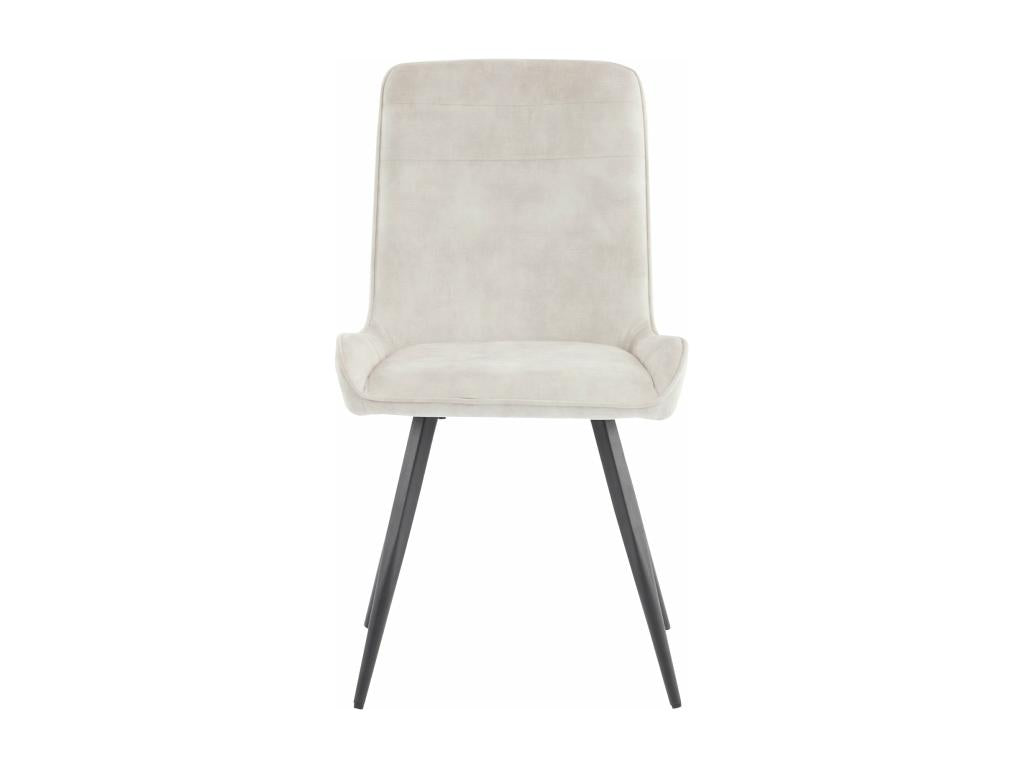 Ergonomic beige dining chairs - metal legs d42cm×h88cm LTNQ59548