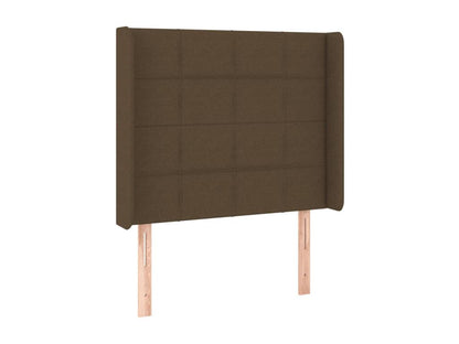 LED Headboard, Dark Brown, 83x16x118/128 cm, Fabric HLXV80411