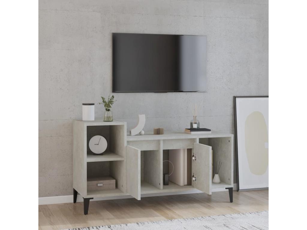 TV stand, concrete grey, 100x35x55 cm, engineered wood, LLHV31143