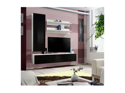 Fly I 170cm Black/White Wall-Mounted TV Unit GOQV02478