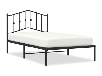 Metal bed frame with black headboard 100x190 cm XMVM01859